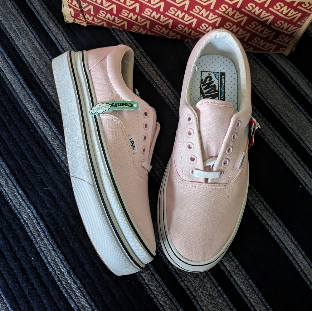 Vans Super ComfyCush Era Canvas Platform Shoe Blushing Women 11.5 042024